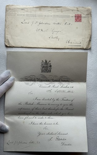 1912 british museum - nh, letter