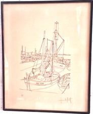Port of Marseille lithograph
