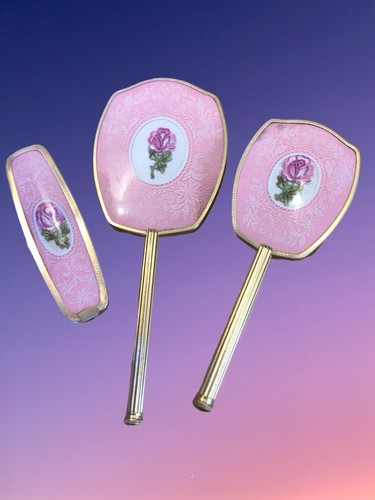 Vintage mirror and brush - mirror,
