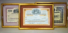 Three gold framed post