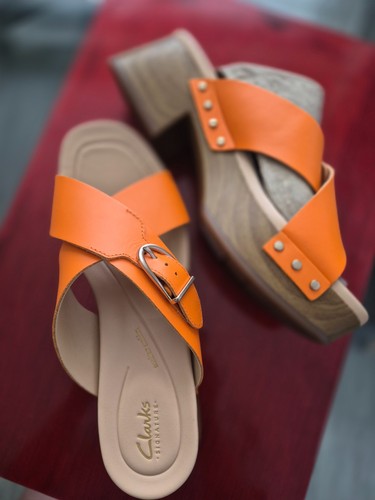 Clarks women orange - women, leather