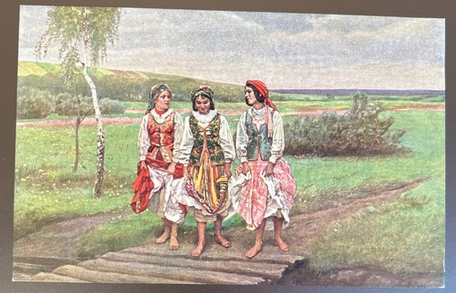 Postcard 1915 polish - postcard, folk