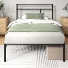 Zinus Elias Single Bed Frame Bed 90x190 cm 30cm Height Metal Bed Frame with Head