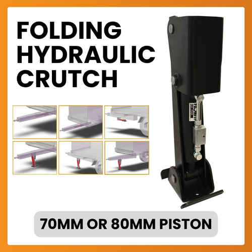 Folding hydraulic crutch jack - folding,