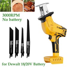 Cordless Reciprocating Saw with 4pcs Saw Blades For Dewalt 18V DCB180 DCB206