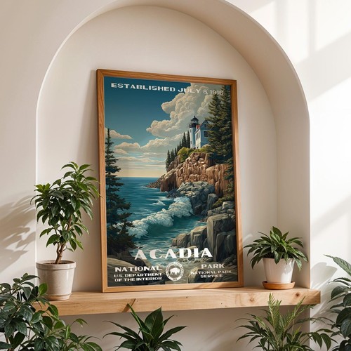 Acadia national park poster - national,