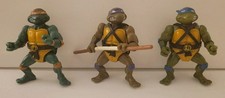 Vintage Teenage Mutant Ninja Turtles 1988 Action Figures Set X3 TMNT Combine P&P