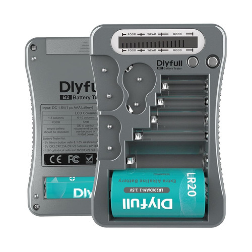 Universal battery tester with - battery,
