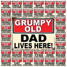 Grumpy Old Lives Here Metal