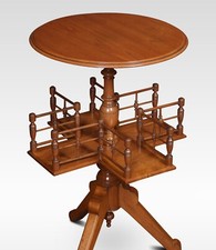 Walnut Book Table | Round Top
