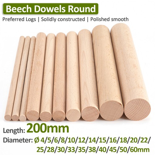 Wooden beech rod - beech,