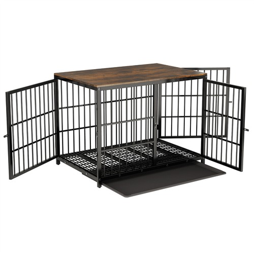 Large wooden dog crate - wooden,