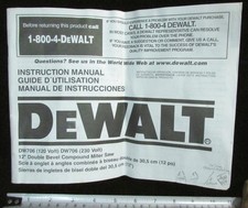DEWALT DW706 12" Double Bevel