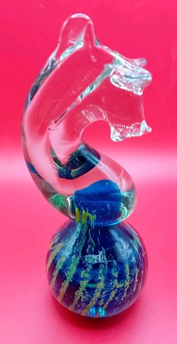 Mdina glass paperwight sea - mdina, &
