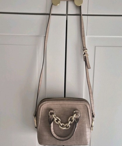 Zara beige croc embossed faux - zara,