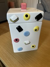 Ceramic Storage Jar Retro liquorice Allsorts  Sweetie Biscuit Barrel VGC