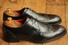 Jeffery West Black Leather Derby Brogue shoes Men's UK 10.5 US 11.5 EU 44.5