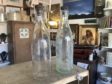 2x Berwick Brewery & Reid & Co Newcastle 29cm High Antique Glass Bottles & Tops