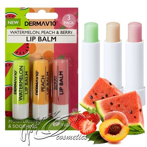 Derma v10 lip balm trio - lip,