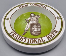 Vintage Tolly Cobbold Traditional Beer Melamine Ash Tray 6" man cave home bar