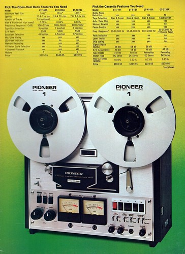 1974 pioneer 1050 reel - pioneer, rt-1050