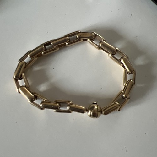 Vintage gold link bracelet 9ct - link,