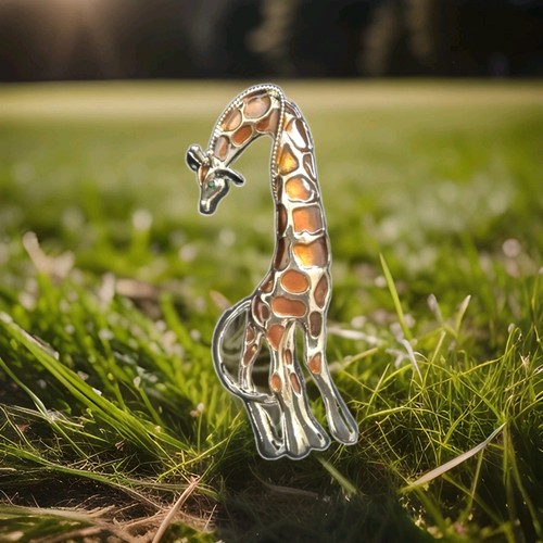 Beautiful giraffe brooch pin - brooch,
