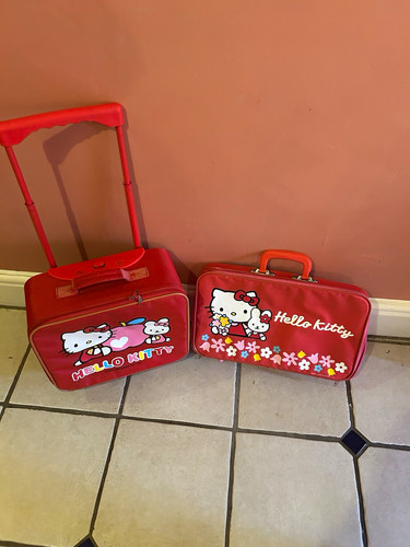 Hello kitty red soft suitcases - kitty,