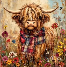 HIGHLAND COW CROSS STITCH KIT