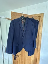 Mens Antique Rogue 2 Piece Suit Navy Blue Jacket 50"S Trousers 44"W Leg 29"
