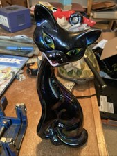 Kitsch 1960s Lustreware Black Cat