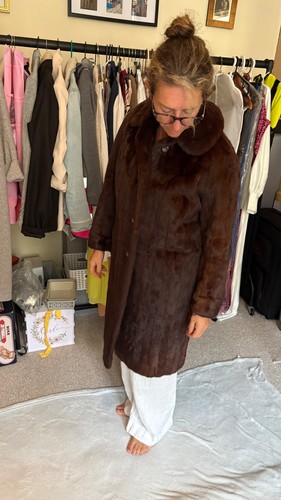 Vintage real mink fur coat - mink,