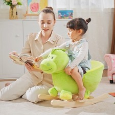 Kids Rocking Horse, Ride-On Horse Toy w/ 32 Songs, for Ages 18+ Months - Green