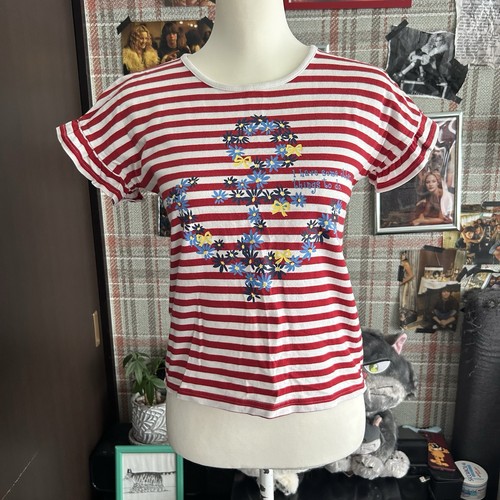 Striped graphic shirt peace - graphic, t-shirt