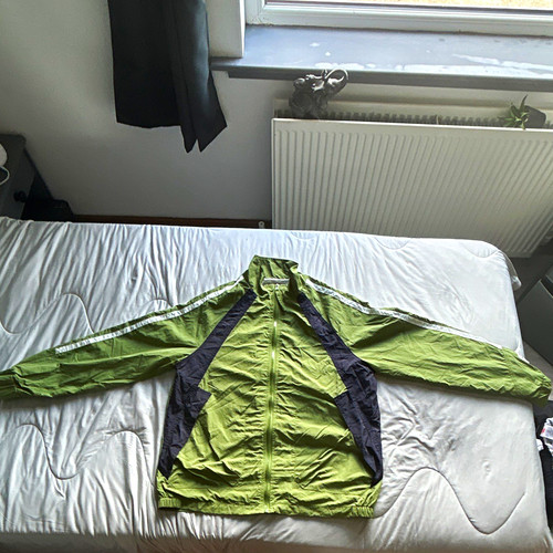 Men green black windbreaker - men's, green/black