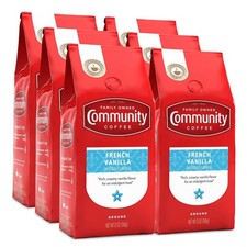 Community Coffee French Vanilla Flavored 72 Ounces, 12 Ounce (Pack of 6) 