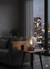 Chrome Juno Touch Table Lamp