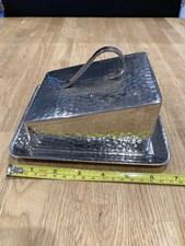 Olde Hall Staybrite Steel Hammered Cheese Dish With Lid