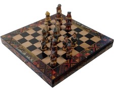 Staunton Chess Set Handcrafted Large Colourful Board Unique Design