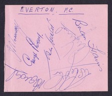 EVERTON x 7 1962/1963 Signed