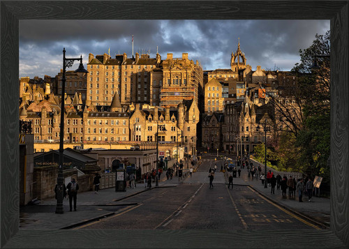 Edinburgh old town framed wall - town,