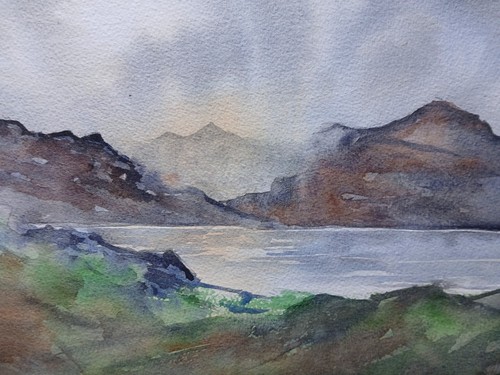 Scotland landscape watercolour - landscape,