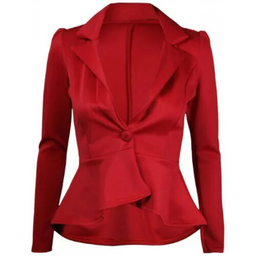 Ladies crop one button peplum - ladies,