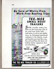 1953 Print Ad Tee-Nee Small Boat Trailers Model OB-40 Youngstown,OH