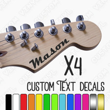 Custom guitar name stickers 4x