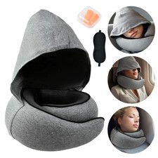 Travel Pillow with Hood for