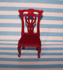 DOLLS HOUSE, CHAIR, 12TH, RED, WOOD, VICTORIAN DESIGN, FURNITURE, SEAT, SALE