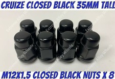 Black Alloy Wheel Nuts x 8