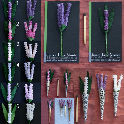 Paper lavender posy - lavender, tussie