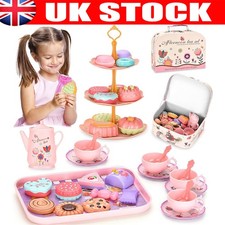 Tin Tea Set Kids Children Role